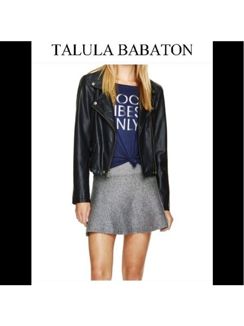 Aritzia Talula Vanderbilt Heathered gray skater circle Skirt Sz S